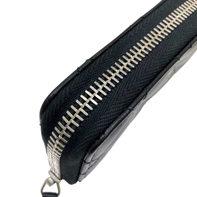シャネル CHANEL マトラッセ ジップコインパース A84511 19番台 ブラック シルバー金具 ラムスキン レディース コインケース