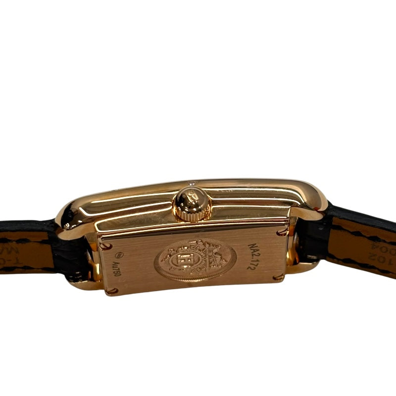 エルメス HERMES ナンタケット NA2.172  K18PG/レザーストラップ クオーツ レディース 腕時計