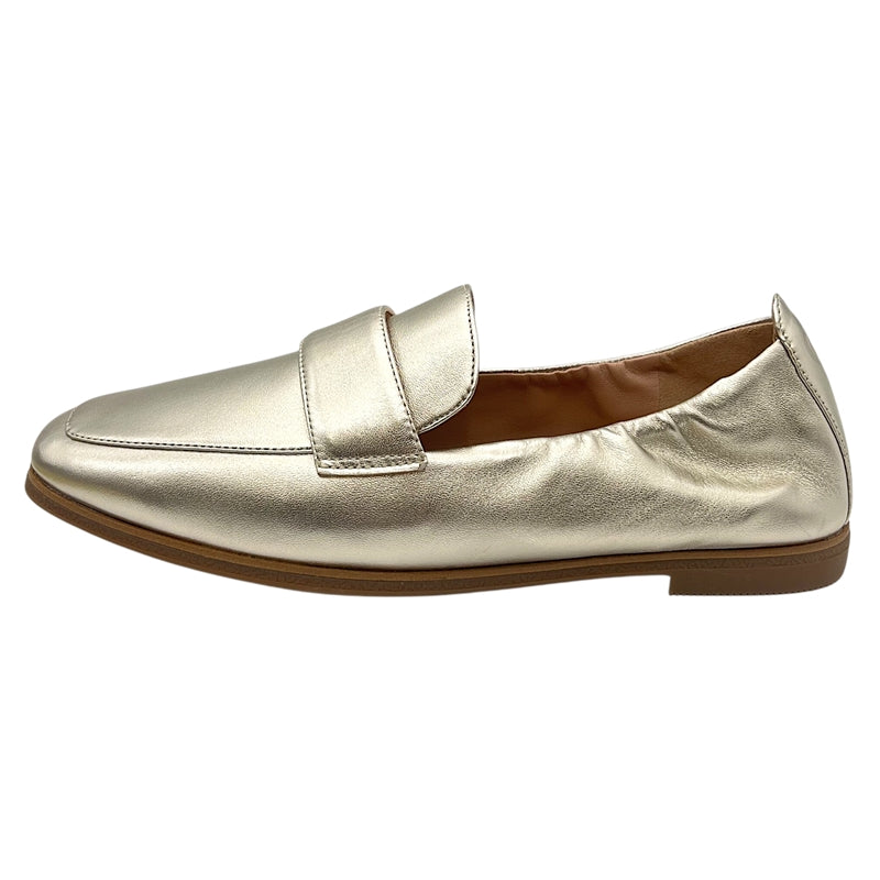 コールハーン COLE HAAN ローファー 36 ゴールド レザー レディース ローファー