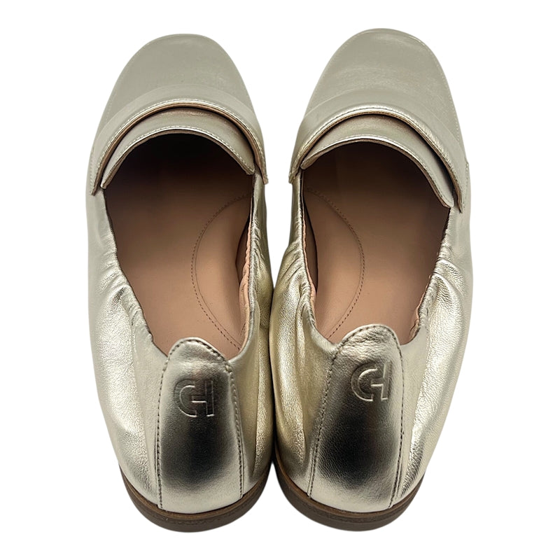 コールハーン COLE HAAN ローファー 36 ゴールド レザー レディース ローファー