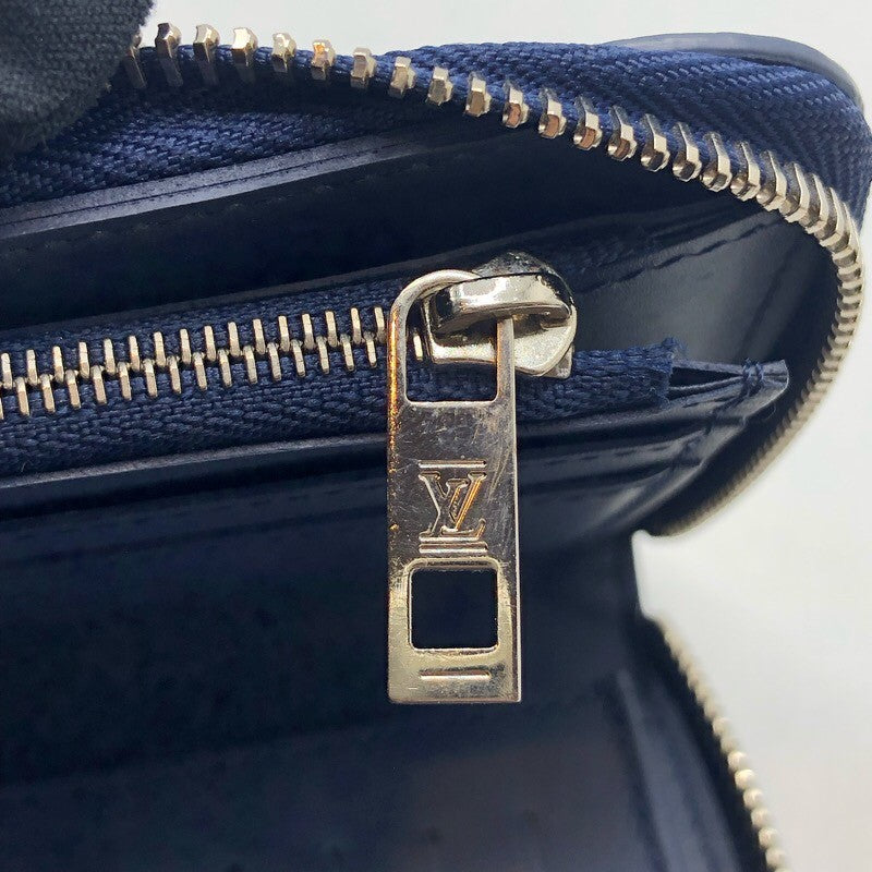 ルイ・ヴィトン LOUIS VUITTON ジッピーウォレット・ヴェルティカル M81767 マリーヌ アエログラム メンズ 長財布