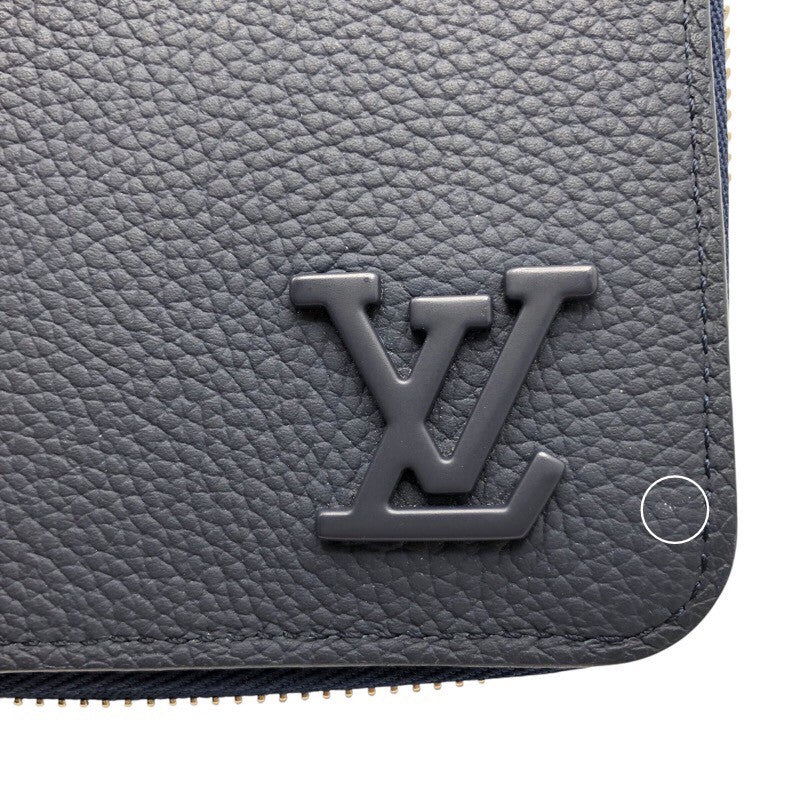 ルイ・ヴィトン LOUIS VUITTON ジッピーウォレット・ヴェルティカル M81767 マリーヌ アエログラム メンズ 長財布