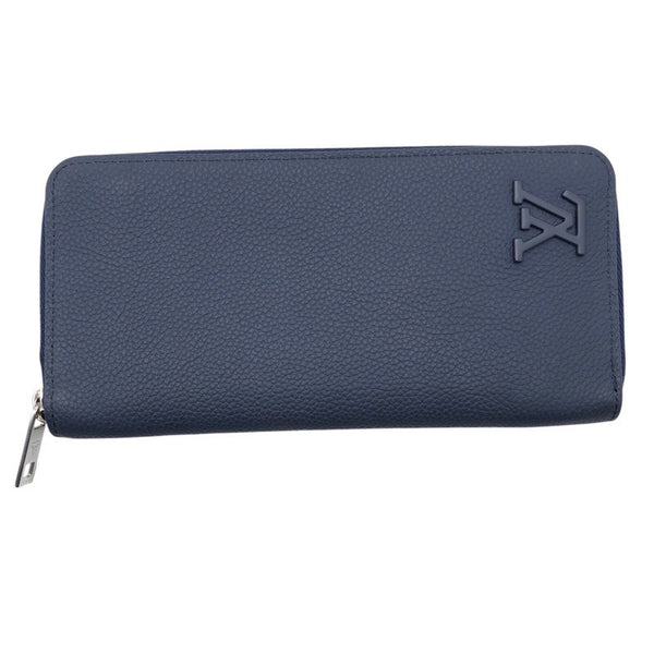 ルイ・ヴィトン LOUIS VUITTON ジッピーウォレット・ヴェルティカル M81767 マリーヌ アエログラム メンズ 長財布