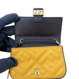 フェンディ FENDI ナノバゲット 7AR844 イエロー レザー レディース ショルダーバッグ