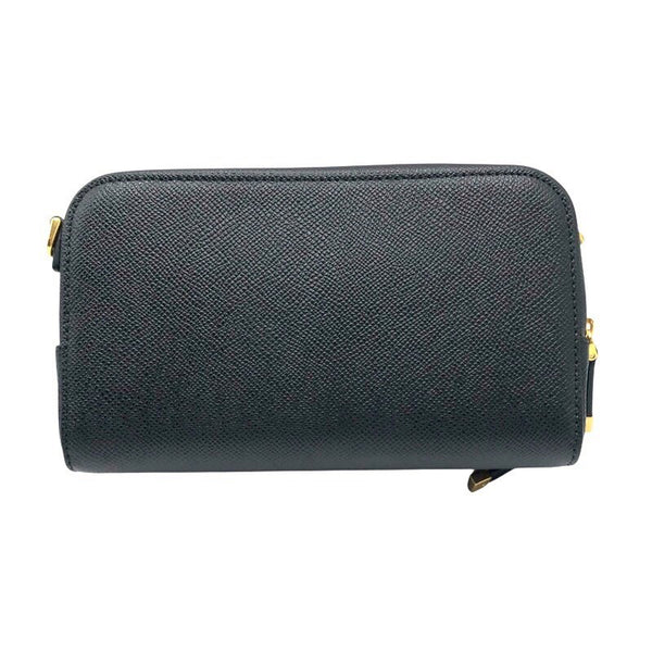 クリスチャン・ディオール Christian Dior カロダブルポーチショルダー S7431UBAE ブラック×GD金具 カーフ レディース ショルダーバッグ