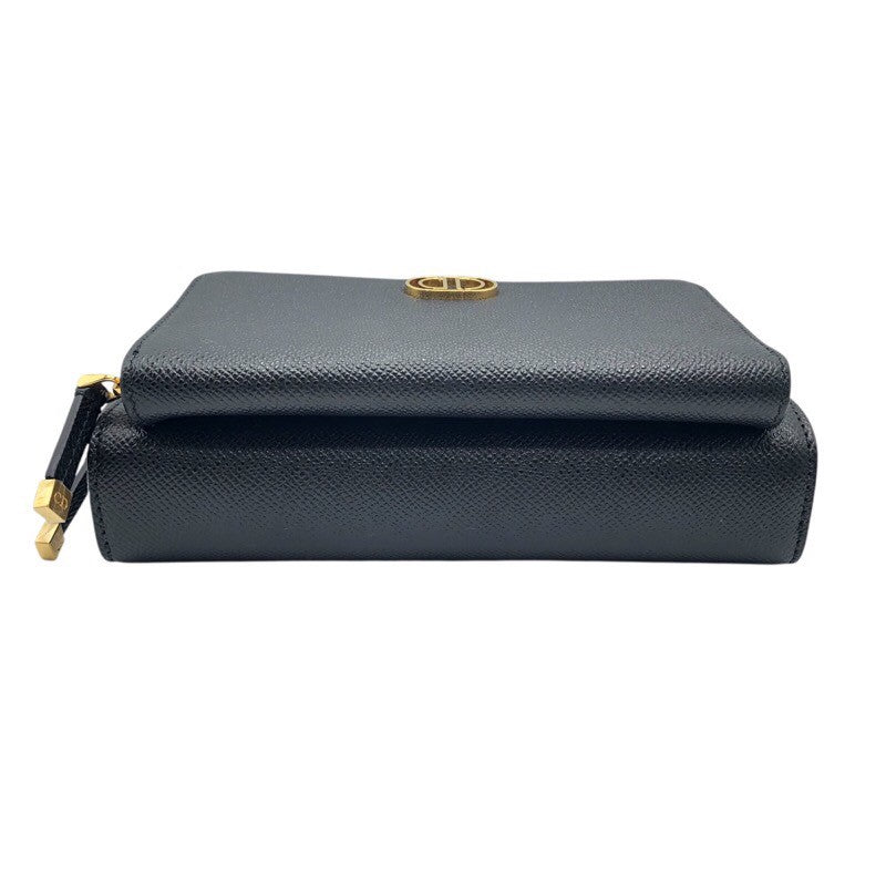 クリスチャン・ディオール Christian Dior カロダブルポーチショルダー S7431UBAE ブラック×GD金具 カーフ レディース ショルダーバッグ