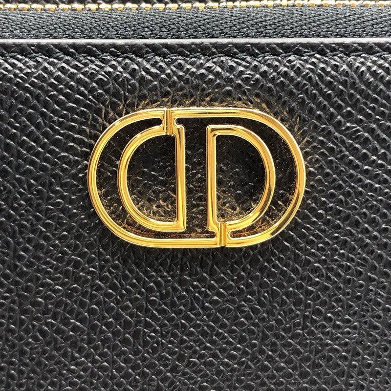 クリスチャン・ディオール Christian Dior カロダブルポーチショルダー S7431UBAE ブラック×GD金具 カーフ レディース ショルダーバッグ