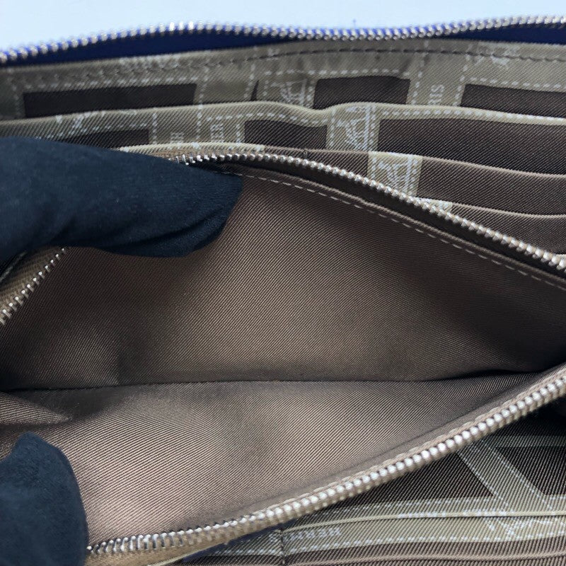 エルメス HERMES アザップロングシルクイン □O刻 ブルーエレクトリック エプソン ユニセックス 長財布