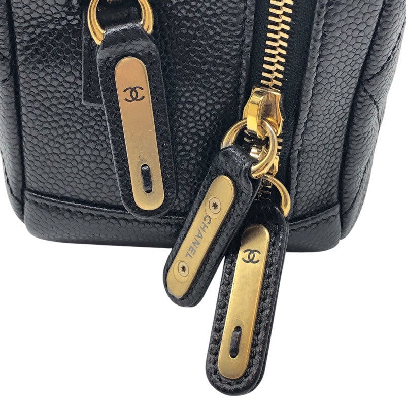 シャネル CHANEL マトラッセ　2WAY　チェーンショルダー ブラック×GD金具 キャビア レディース ショルダーバッグ