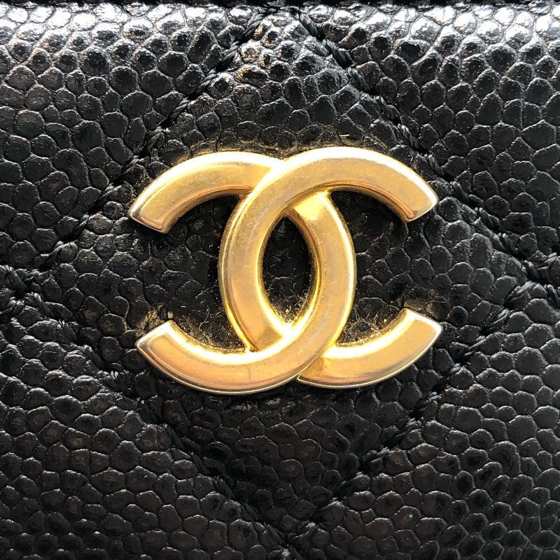 シャネル CHANEL マトラッセ　2WAY　チェーンショルダー ブラック×GD金具 キャビア レディース ショルダーバッグ
