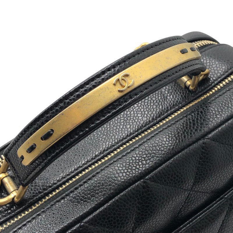 シャネル CHANEL マトラッセ　2WAY　チェーンショルダー ブラック×GD金具 キャビア レディース ショルダーバッグ