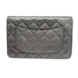 シャネル CHANEL 2.55チェーンウォレット メタリックフシルバー/SV金具 レザー レディース ショルダーバッグ