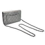 シャネル CHANEL 2.55チェーンウォレット メタリックフシルバー/SV金具 レザー レディース ショルダーバッグ