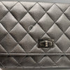 シャネル CHANEL 2.55チェーンウォレット メタリックフシルバー/SV金具 レザー レディース ショルダーバッグ