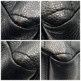 シャネル CHANEL PTSチェーントート A50994 ブラック×SV金具 キャビアスキン レディース トートバッグ