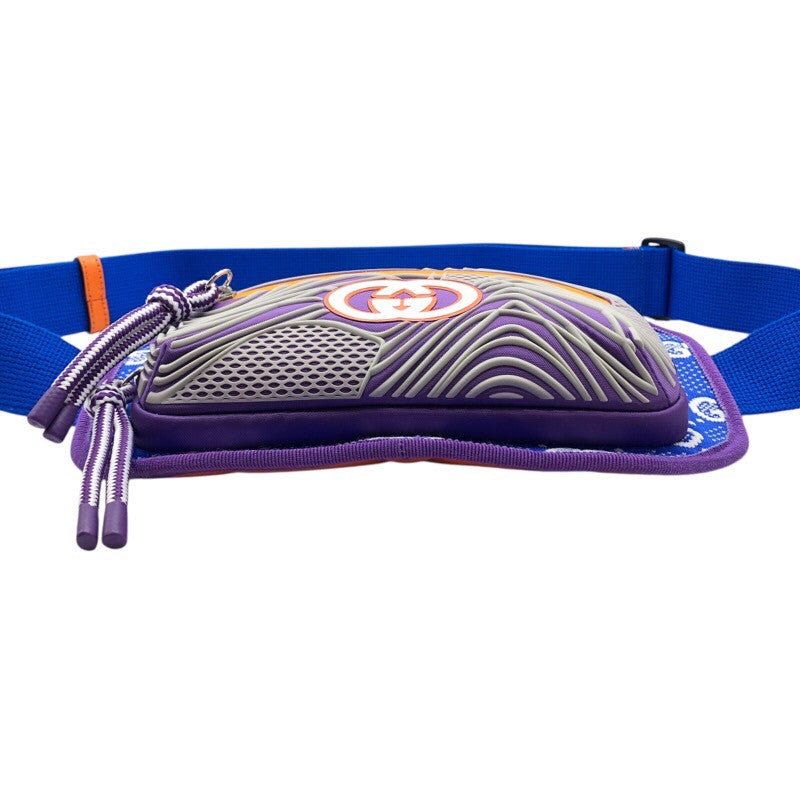 グッチ GUCCI GGナイロンベルトバッグ 752102 ブルー/パープル ラバー/ナイロン/キャンバス メンズ ウエストバッグ