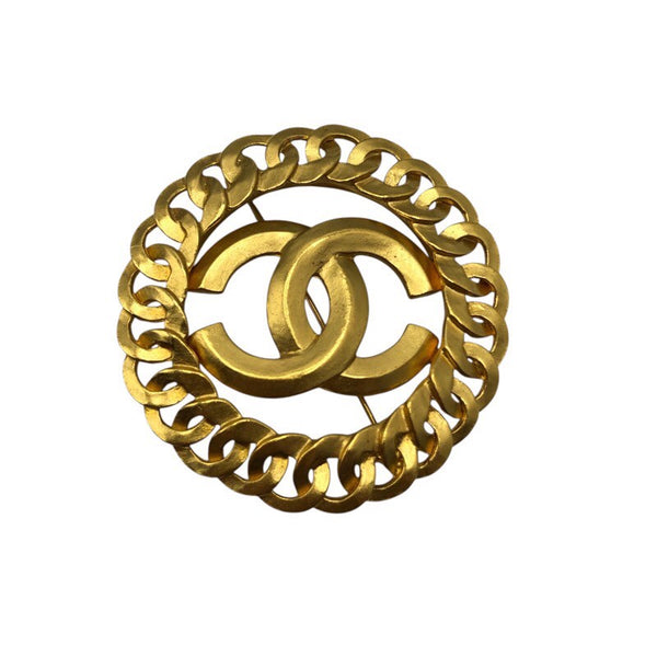 シャネル CHANEL ココマークサークルブローチ GPメタル ジュエリー