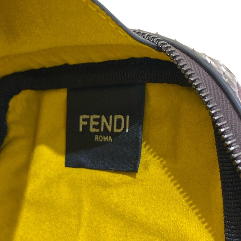 フェンディ FENDI ミニショルダーバッグ 7AS122－AA3S ベージュ　シルバー金具 パイソン ユニセックス ショルダーバッグ