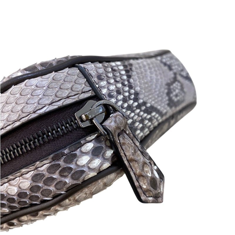 フェンディ FENDI ミニショルダーバッグ 7AS122－AA3S ベージュ　シルバー金具 パイソン ユニセックス ショルダーバッグ