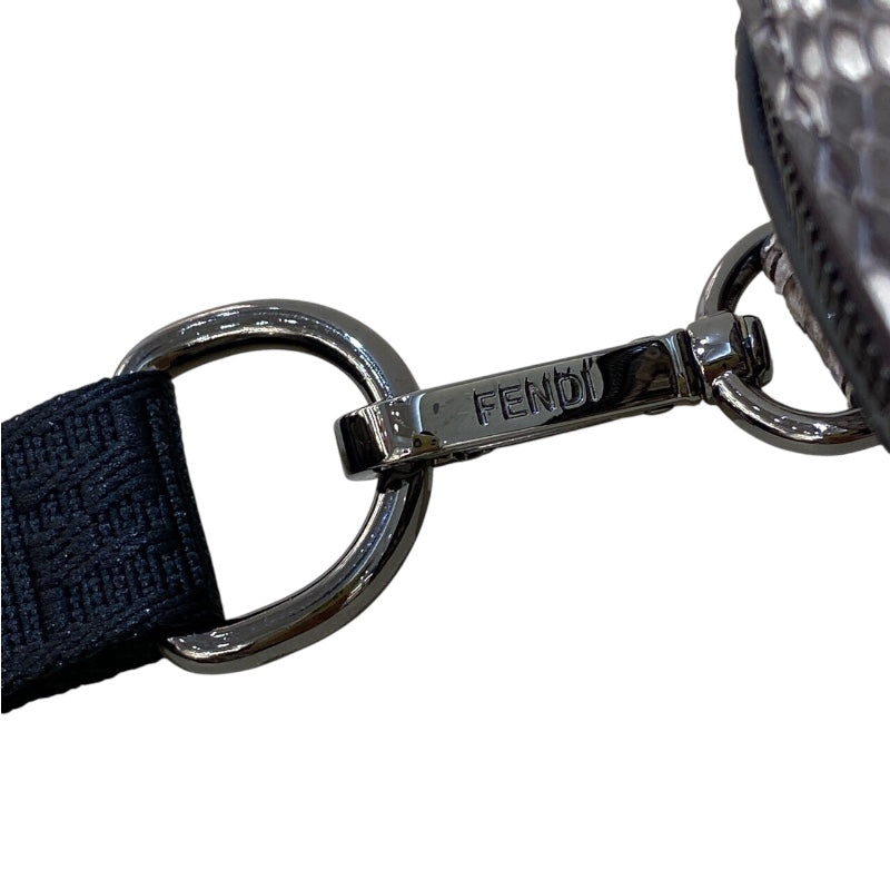 フェンディ FENDI ミニショルダーバッグ 7AS122－AA3S ベージュ　シルバー金具 パイソン ユニセックス ショルダーバッグ