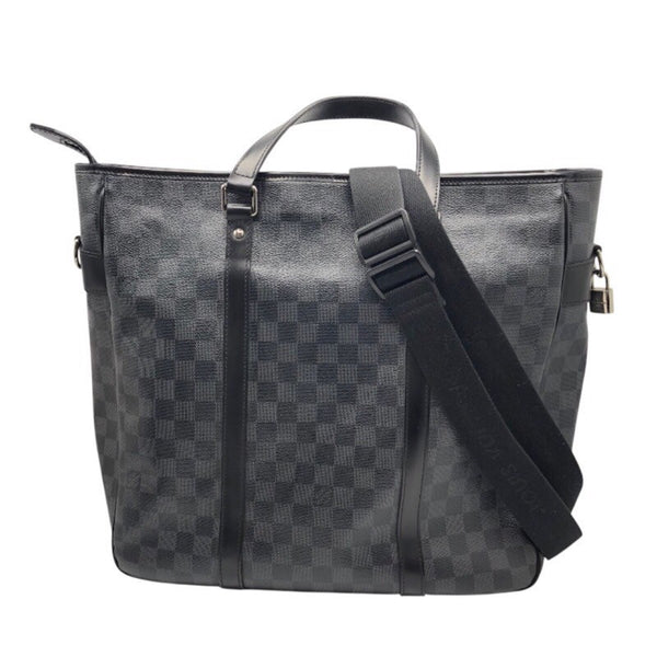 ルイ・ヴィトン LOUIS VUITTON タダオ N51192 グラファイト×SV金具 ダミエ・グラフィット キャンバス×レザー メンズ トートバッグ