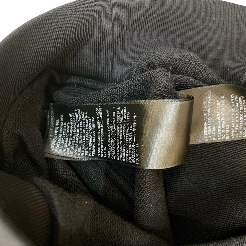バレンシアガ BALENCIAGA ロゴ刺繡スウェットパーカー　2023年 761458 ブラック コットン メンズ パーカー