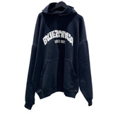 バレンシアガ BALENCIAGA ロゴ刺繡スウェットパーカー　2023年 761458 ブラック コットン メンズ パーカー