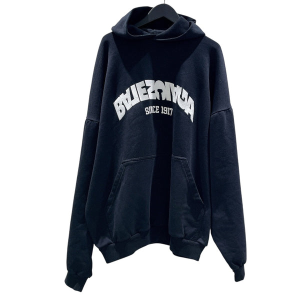 バレンシアガ BALENCIAGA ロゴ刺繡スウェットパーカー　2023年 761458 ブラック コットン メンズ パーカー