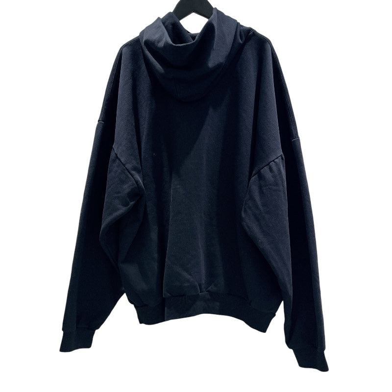 バレンシアガ BALENCIAGA ロゴ刺繡スウェットパーカー　2023年 761458 ブラック コットン メンズ パーカー