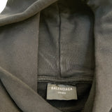 バレンシアガ BALENCIAGA ロゴ刺繡スウェットパーカー　2023年 761458 ブラック コットン メンズ パーカー