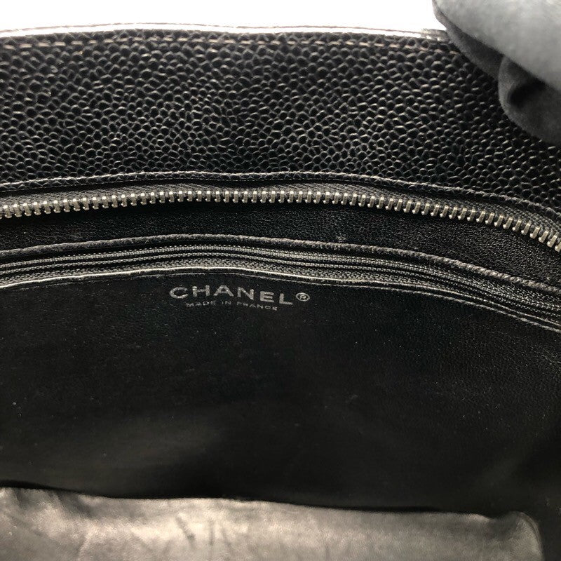 シャネル CHANEL 復刻トート A01804 ブラック ×SV金具 牛革 キャビアスキン レディース トートバッグ