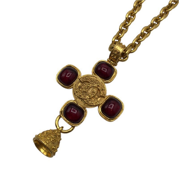 シャネル CHANEL ヴィンテージネックレス GD金具 GP/ラインストーン ジュエリー