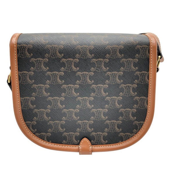 セリーヌ CELINE ミディアムフォルコバッグ 191502 タン トリオンフキャンバス・カーフスキン レディース ショルダーバッグ