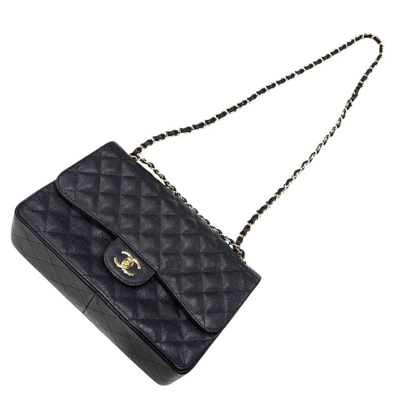 シャネル CHANEL マトラッセ30 A58600 ブラック ゴールド金具 キャビアスキン レディース ショルダーバッグ