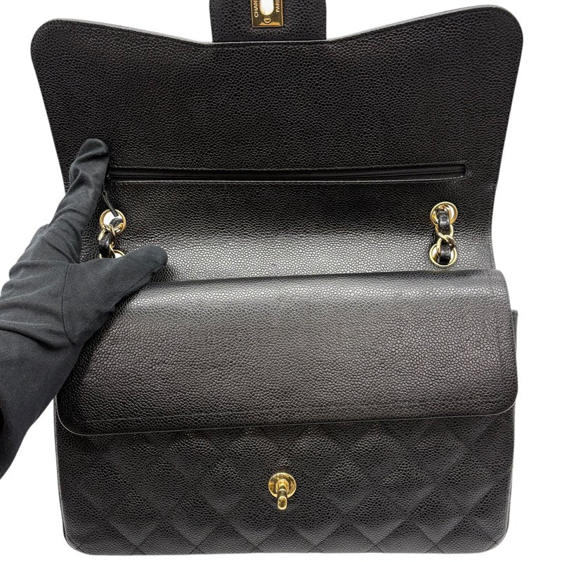シャネル CHANEL マトラッセ30 A58600 ブラック ゴールド金具 キャビアスキン レディース ショルダーバッグ