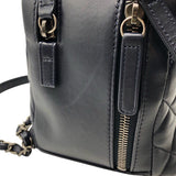 シャネル CHANEL トレンディCCトップハンドルチェーンショルダー ネイビー×SV金具 羊革 ラム レディース ショルダーバッグ