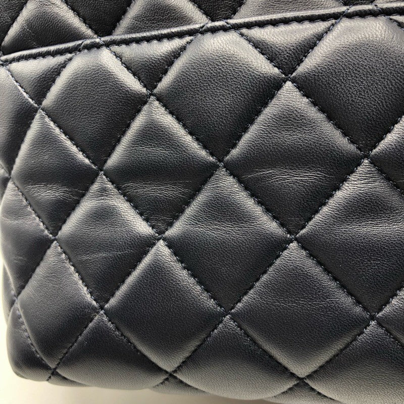 シャネル CHANEL トレンディCCトップハンドルチェーンショルダー ネイビー×SV金具 羊革 ラム レディース ショルダーバッグ