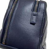 シャネル CHANEL トレンディCC ボウリングバッグ A92238 マトラッセ ネイビー ラムスキン レディース ハンドバッグ ショルダーバッグ
