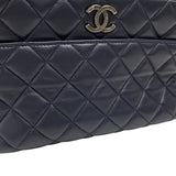 シャネル CHANEL トレンディCC ボウリングバッグ A92238 マトラッセ ネイビー ラムスキン レディース ハンドバッグ ショルダーバッグ