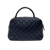 シャネル CHANEL トレンディCC ボウリングバッグ A92238 マトラッセ ネイビー ラムスキン レディース ハンドバッグ ショルダーバッグ