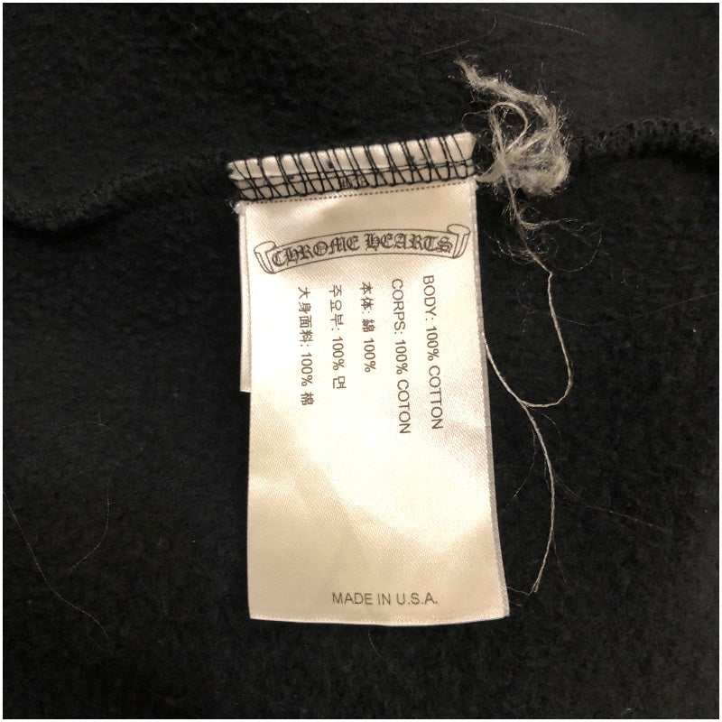 クロムハーツ CHROME HEARTS ホースシュープリント プルオーバー パーカー ブラック コットン メンズ パーカー