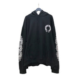 クロムハーツ CHROME HEARTS ホースシュープリント プルオーバー パーカー ブラック コットン メンズ パーカー