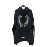 クロムハーツ CHROME HEARTS ホースシュープリント プルオーバー パーカー ブラック コットン メンズ パーカー