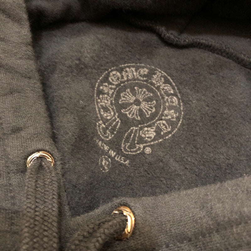 クロムハーツ CHROME HEARTS ホースシュープリント プルオーバー パーカー ブラック コットン メンズ パーカー