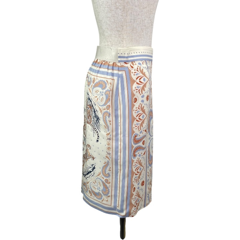 エルメス HERMES スカート 5E0343DS アイボリー シルク レディース スカート