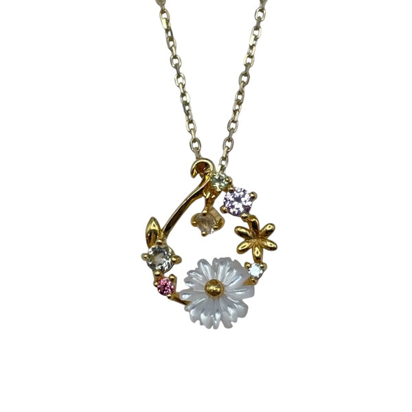 サマンサティアラ Samantha Tiara SV刻印 マルチストーンネックレス ゴールド SV ジュエリー