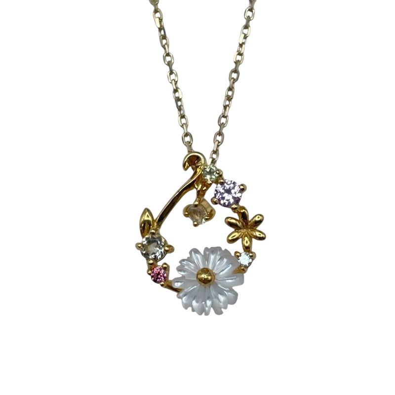 サマンサティアラ Samantha Tiara SV刻印 マルチストーンネックレス ゴールド SV ジュエリー