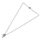 ヨンドシー 4℃ ハートモチーフ 石付きネックレス シルバー SV925 ジュエリー