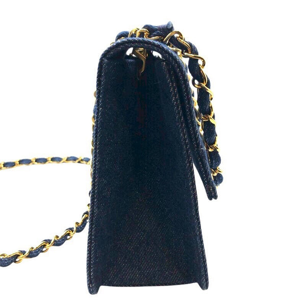 シャネル CHANEL 台形デニムチェーンショルダー デニム レディース ショルダーバッグ