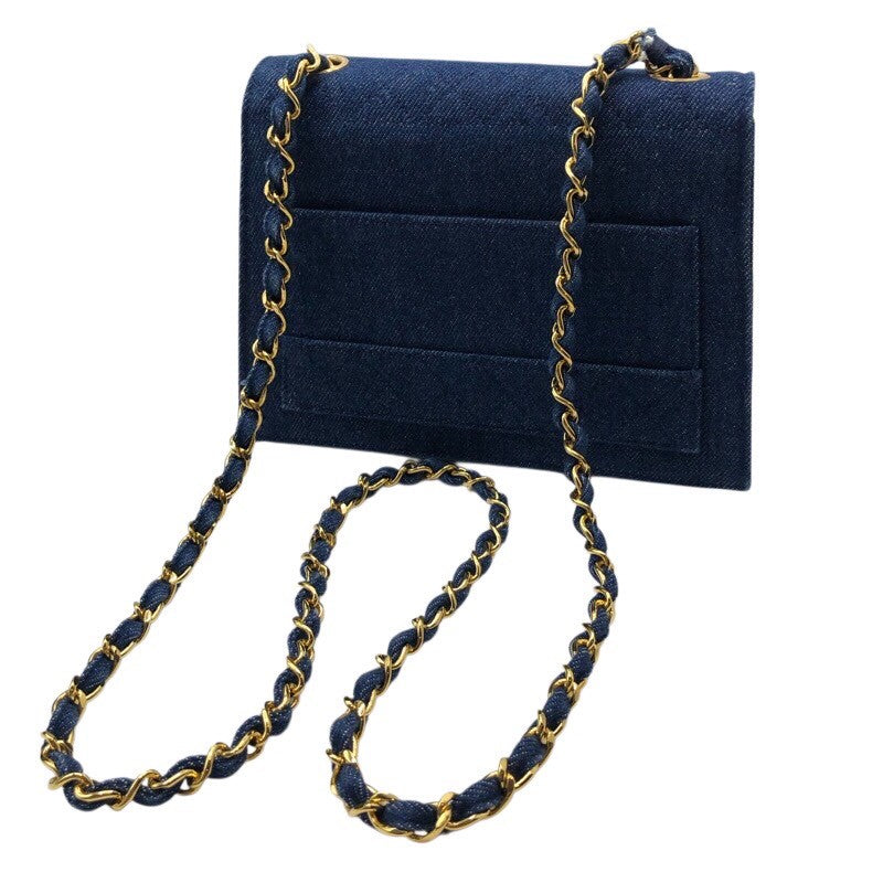 シャネル CHANEL 台形デニムチェーンショルダー デニム レディース ショルダーバッグ